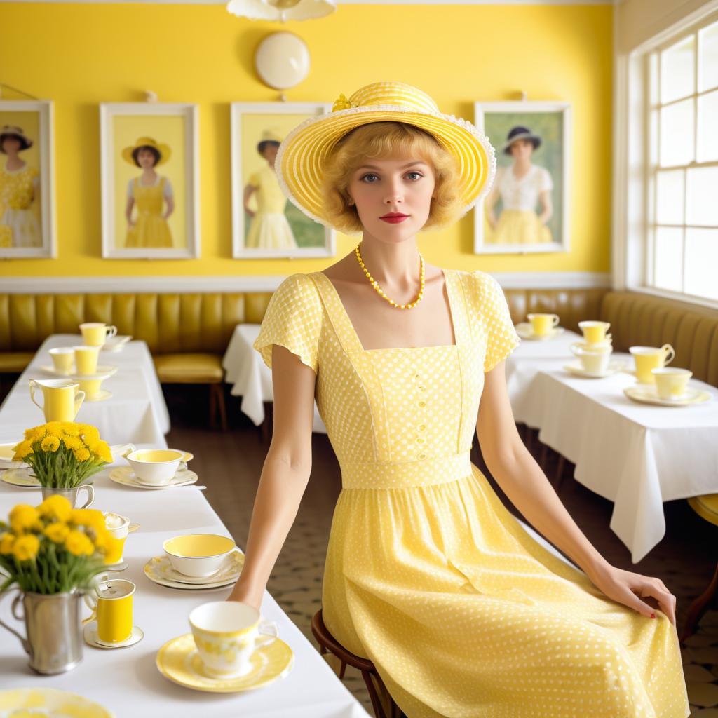 Vintage Tea Party at a Seaside Cafe