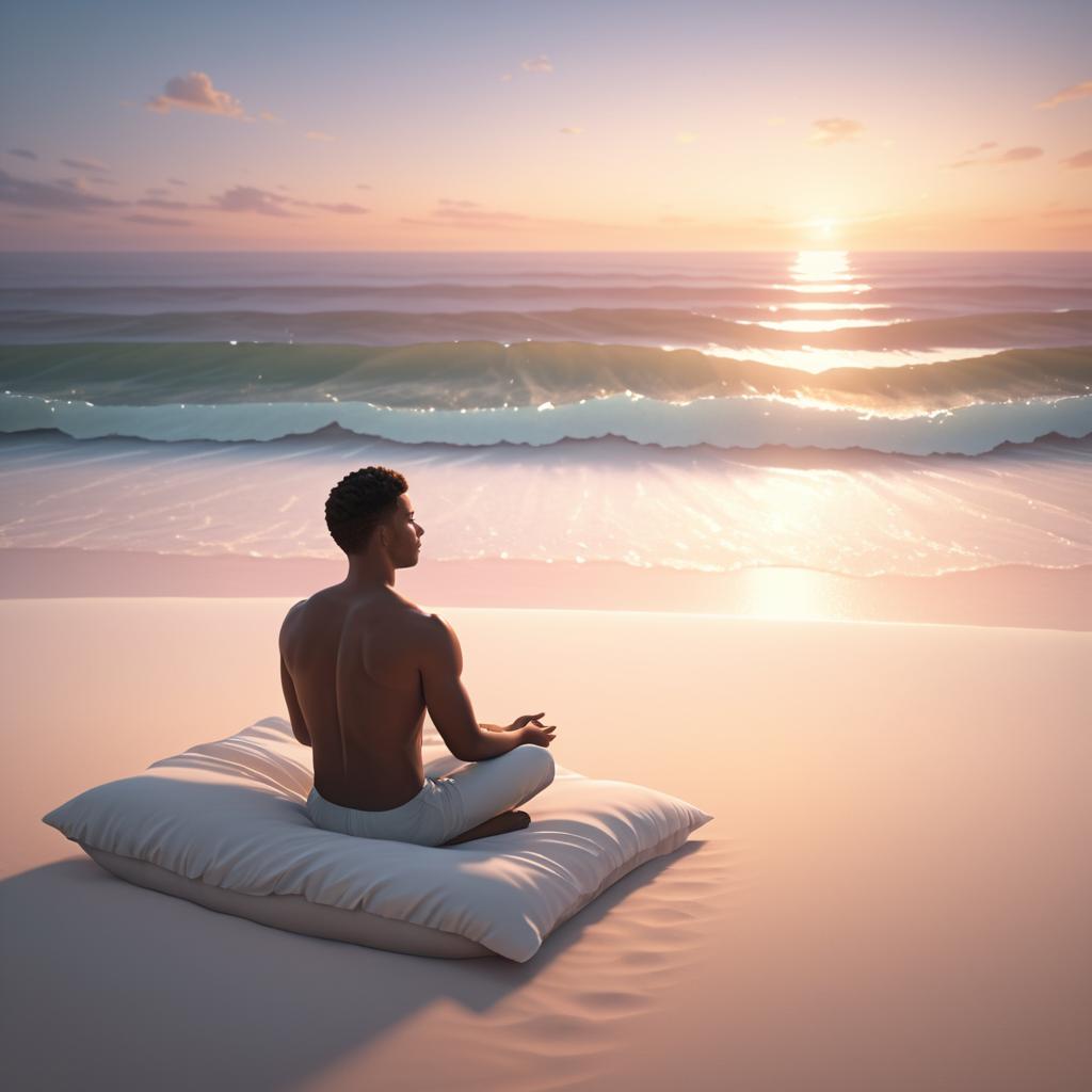 Meditative Beach Dreamscape at Sunset