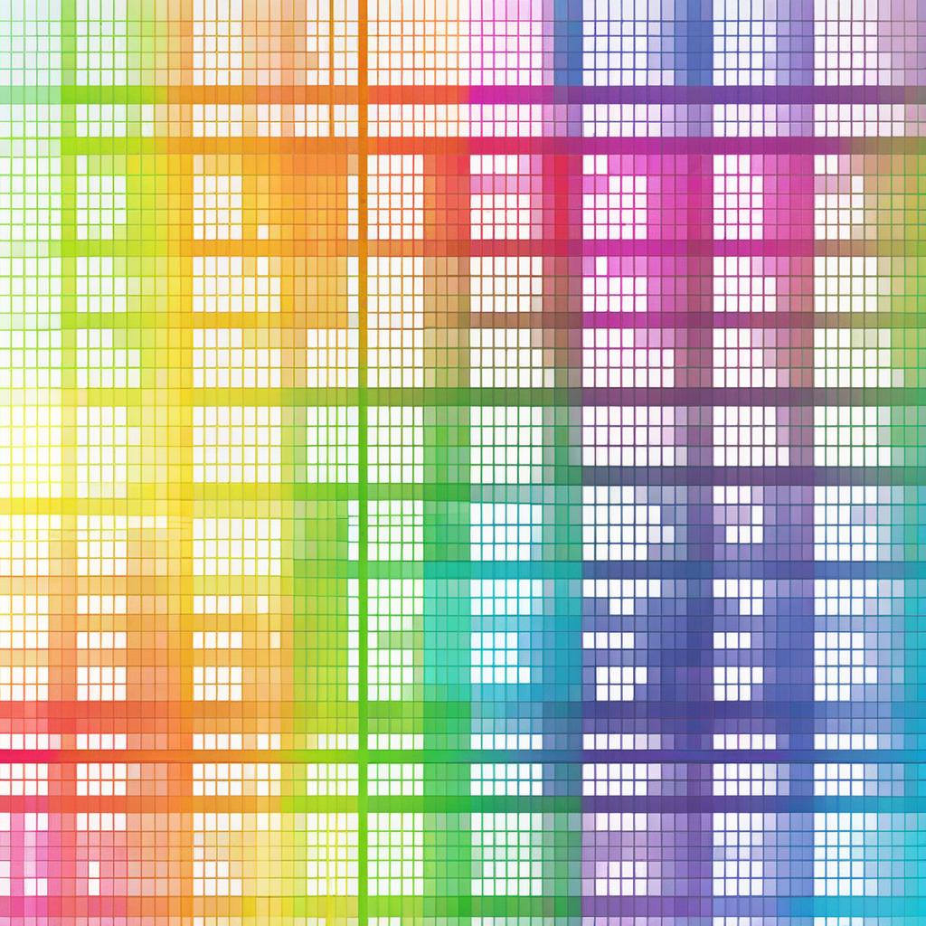 Colorful Grid Artwork Inspired by Moureaux