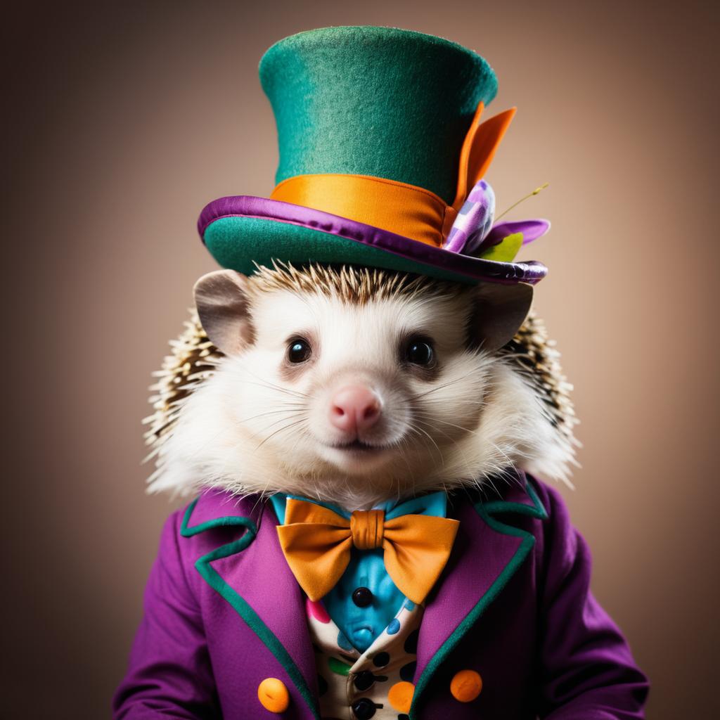 Whimsical Hedgehog as The Mad Hatter