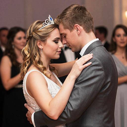 Intimate Dance of a Young Couple