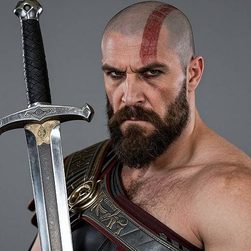 Kratos God of War Cosplay Close-up