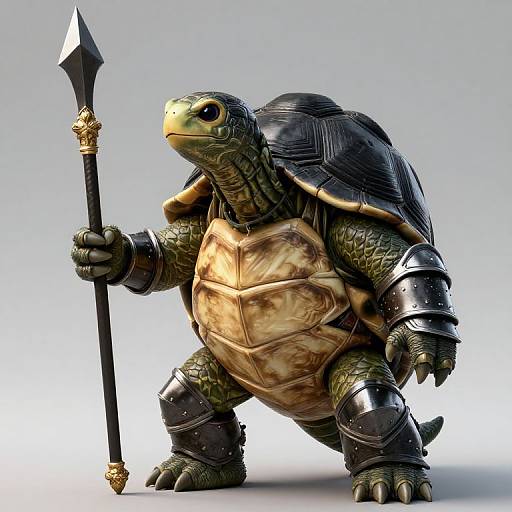 Tortoise Paladin with Black Shell