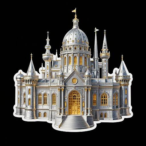 Floating Silver and Gold Palace