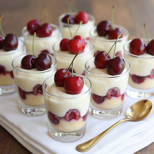 Elegant Cherry Cheesecake Shooter Display