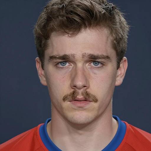 Concerned Young Man in Red Shirt