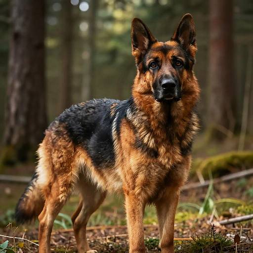 Photorealistic Rottweiler German Shepherd Mix