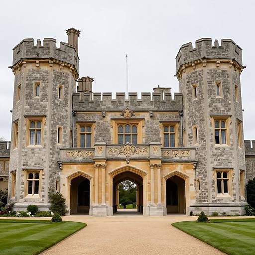 Historic Castle Mansion Entrance