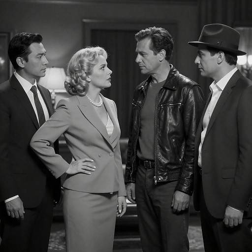 Dramatic Black-and-White Portrait in Dim Light