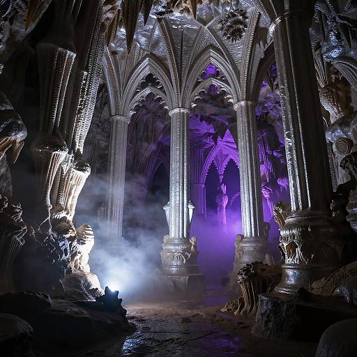 Gothic Luminescent Limestone Cavern