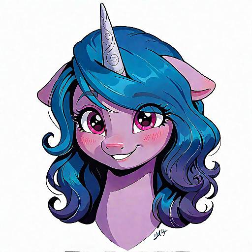 Cute Izzy Moonbow Unicorn Vector Art