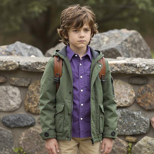 Young Boy in Luca-Inspired Outfit