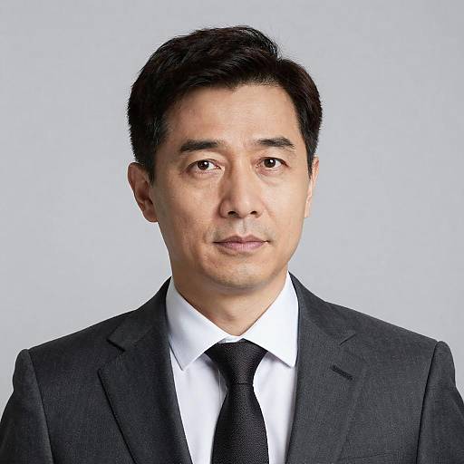 Neutral Studio Portrait of Middle-Aged Man