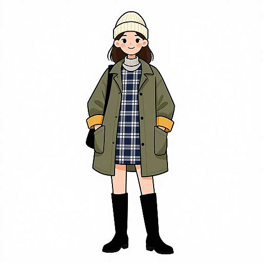 Smiling Woman in Casual Streetwear