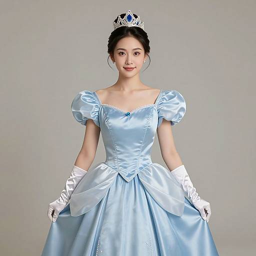 Timeless Princess in Satin Gown