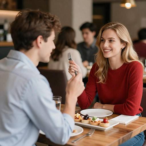 Charming Restaurant Scene with Friends