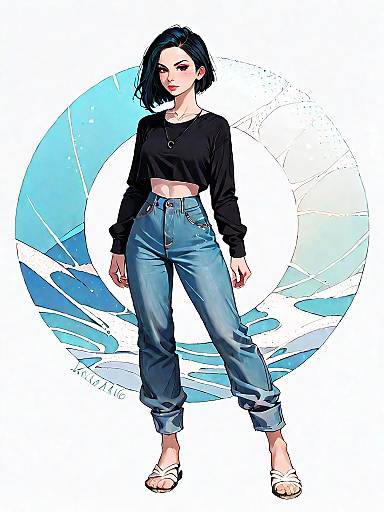 Stylish Woman in Casual Outfit