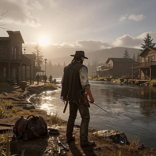 Cinematic Vigilante Fishing in the Frontier