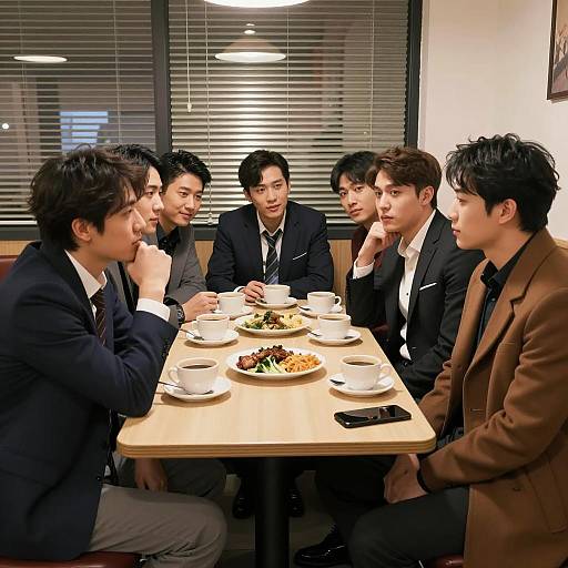 Group Discussion in Diner Setting