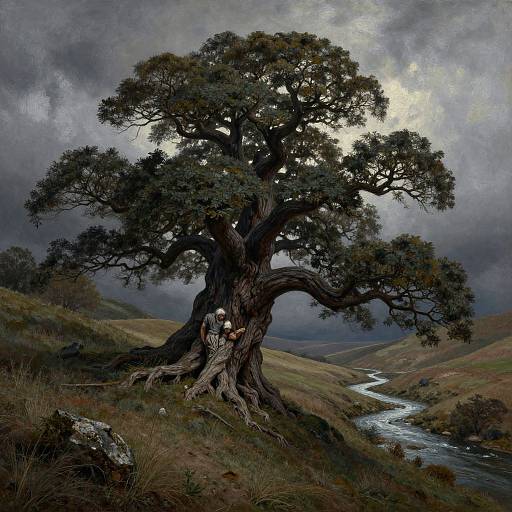 Hyperrealism Old Man Willow Tree