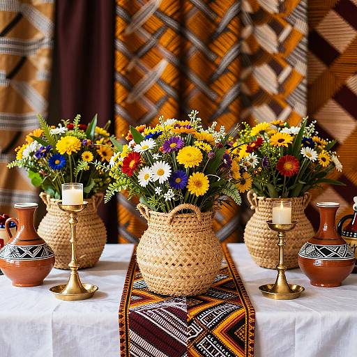 African Wedding Decor with Mud Cloth