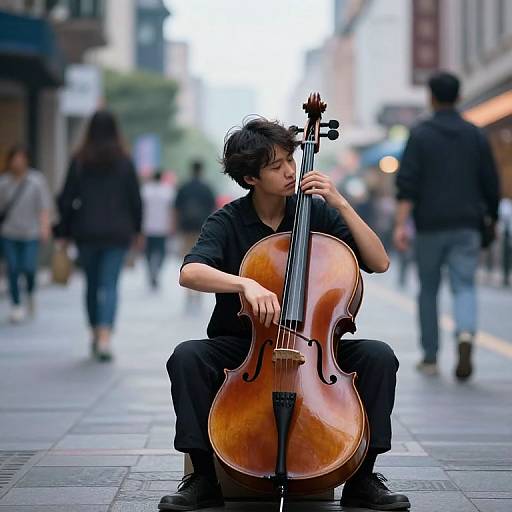 Ethereal Street Performer with Liquid Cello