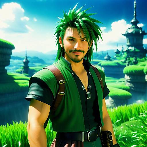 Heroic Portrait of FFVII Character