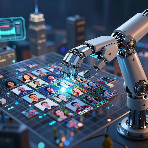 Robotic Arm Upscaling Digital Art