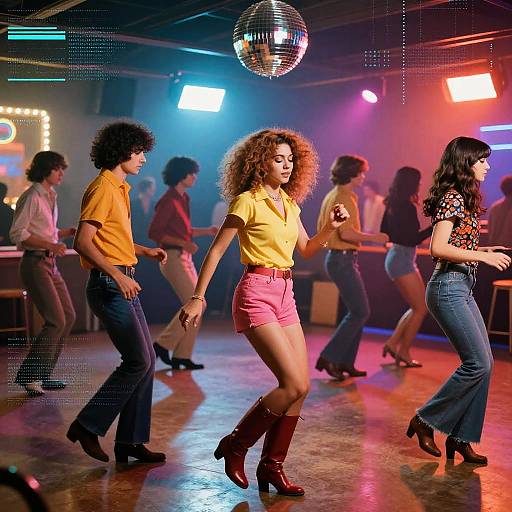 70s Dance Floor with AI Vibrance