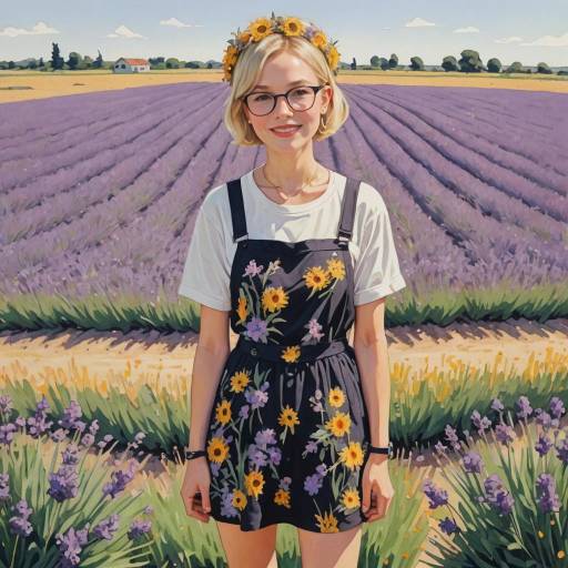 Young Woman in Lavender Field