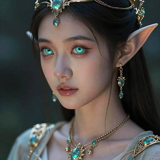 Enchanting Elf with Lustful Gaze