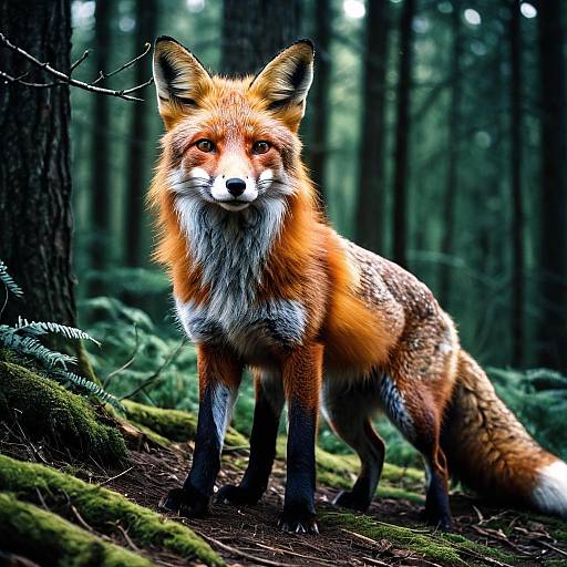 Majestic Red Fox in Enchanted Forest