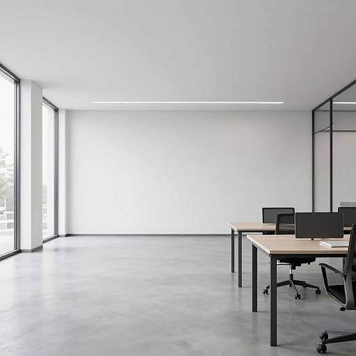 Minimalist Open-Plan Office Design