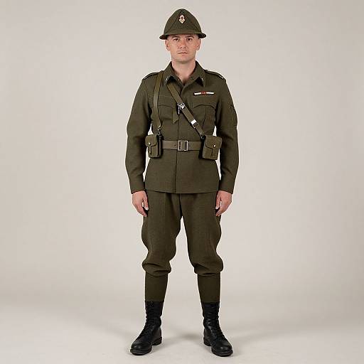 Vintage Military Uniform Portrait