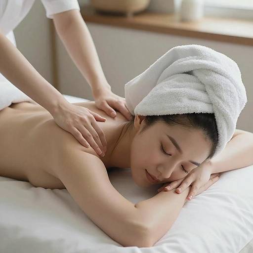 Relaxing Spa Scene of a Woman