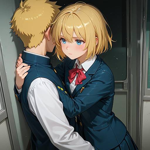 Illustration of Hanazawa teruki, mob psycho 100 in the style of Sen'yuu yuuji