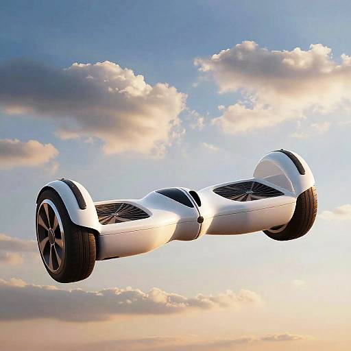 Sleek Hover Car at Sunset