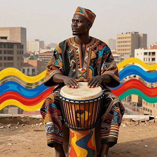 Surreal Fusion of African Rhythms