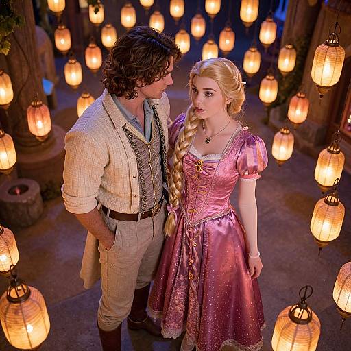 Romantic FlynnRider and Rapunzel Scene