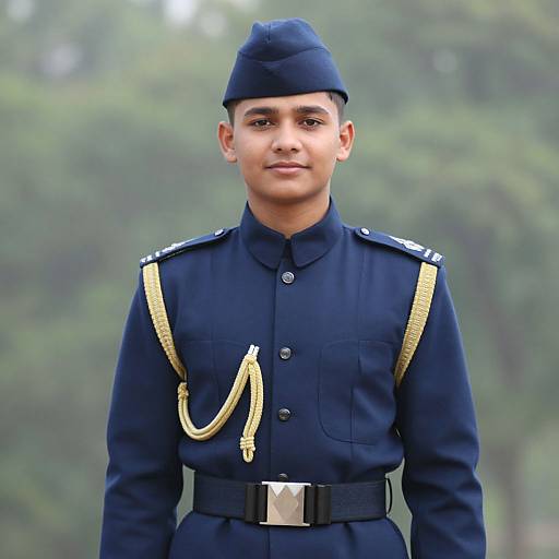 Boy in Military Soldier Costume