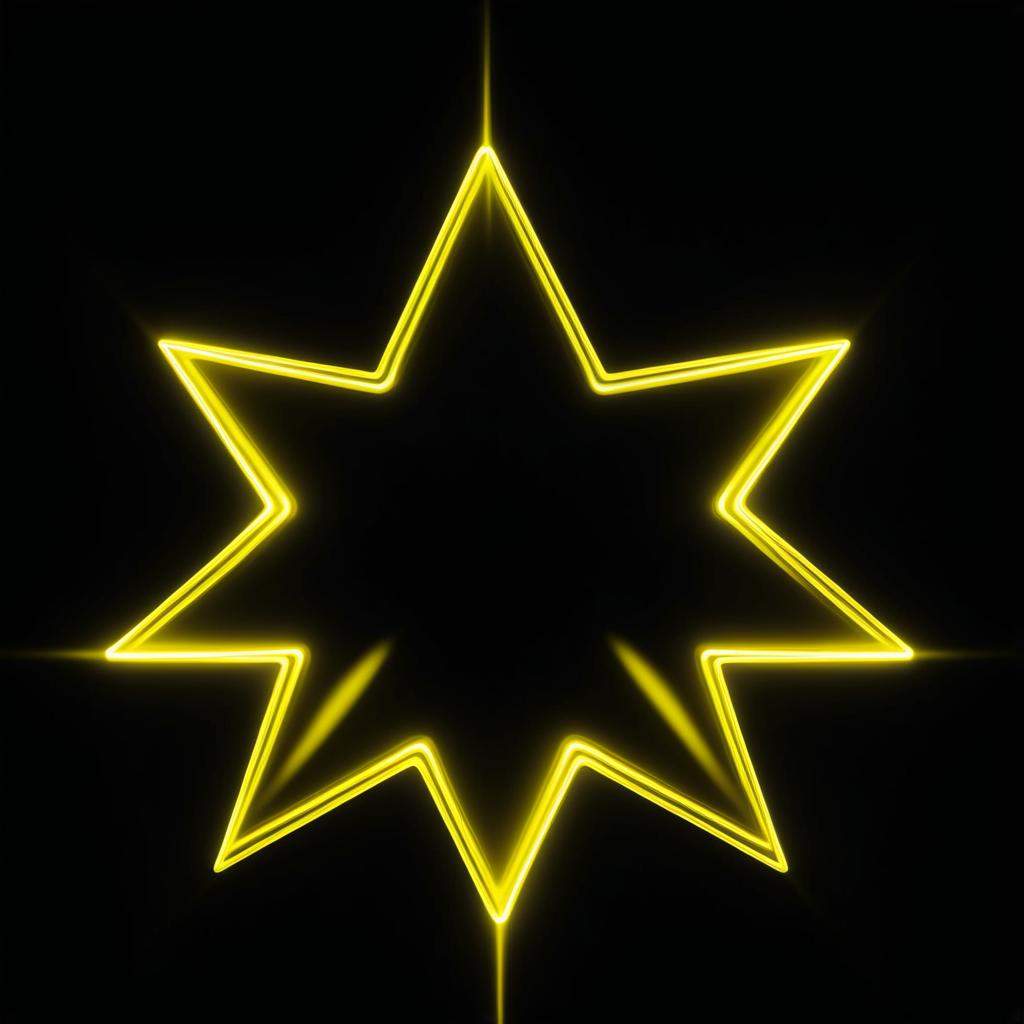 Elegant Yellow Star Light on Black