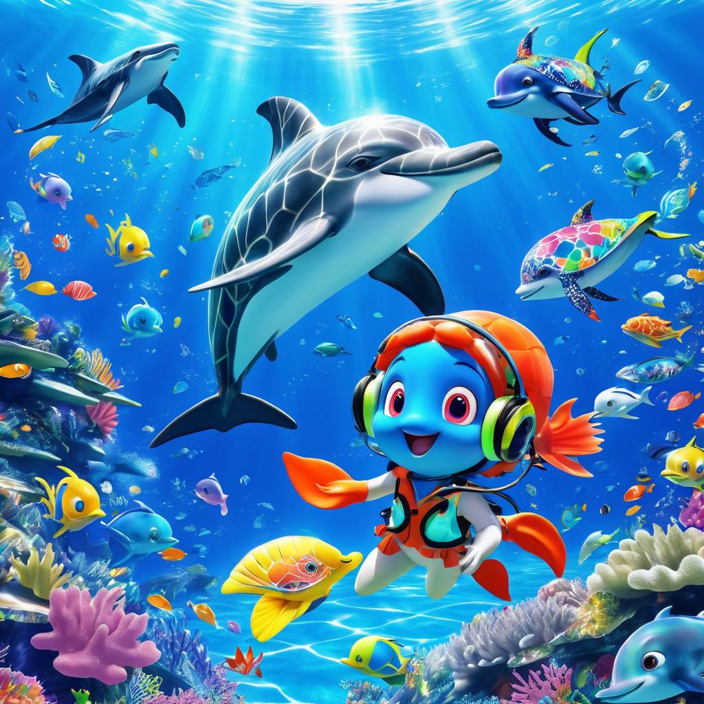 Whimsical Dolphin Party Undersea Adventure