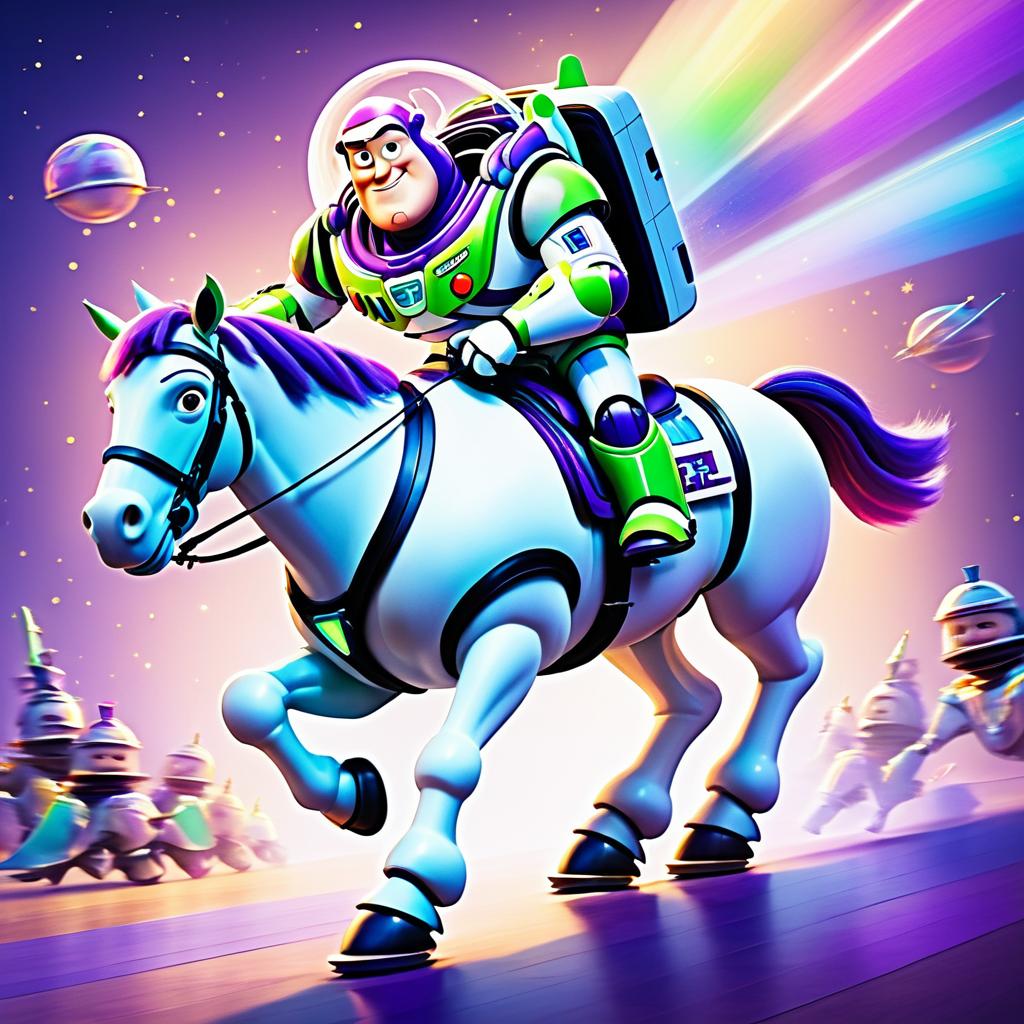 Buzz Lightyear's Adventure on a Robotic Horse