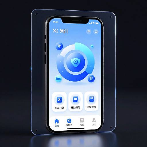Cyberpunk YKJ Holographic App UI