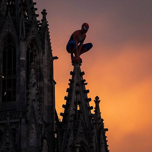Spider Man Gothic Cathedral Sunset