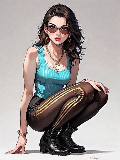 Stylish Woman in Casual Chic Outfit