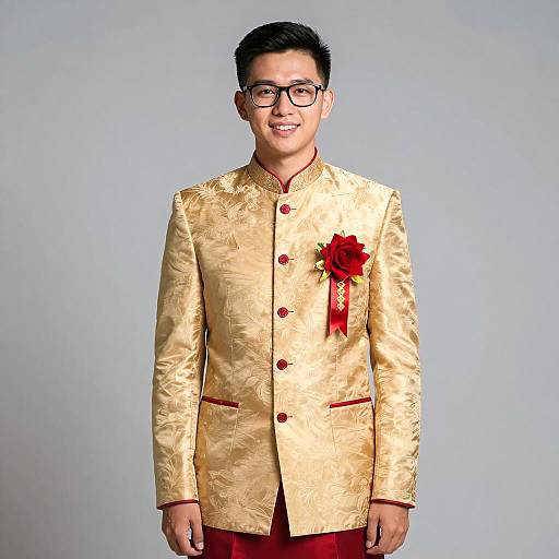 Elegant Smart Casual Wedding Outfit Portrait