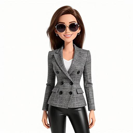 Stylish Smiling Woman in Business Casual