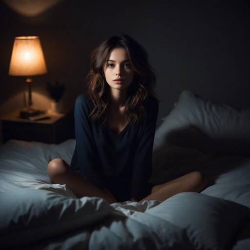 Seductive French Model in Dim Light