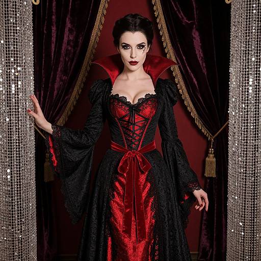 Vintage Lady Dracula in Opera House